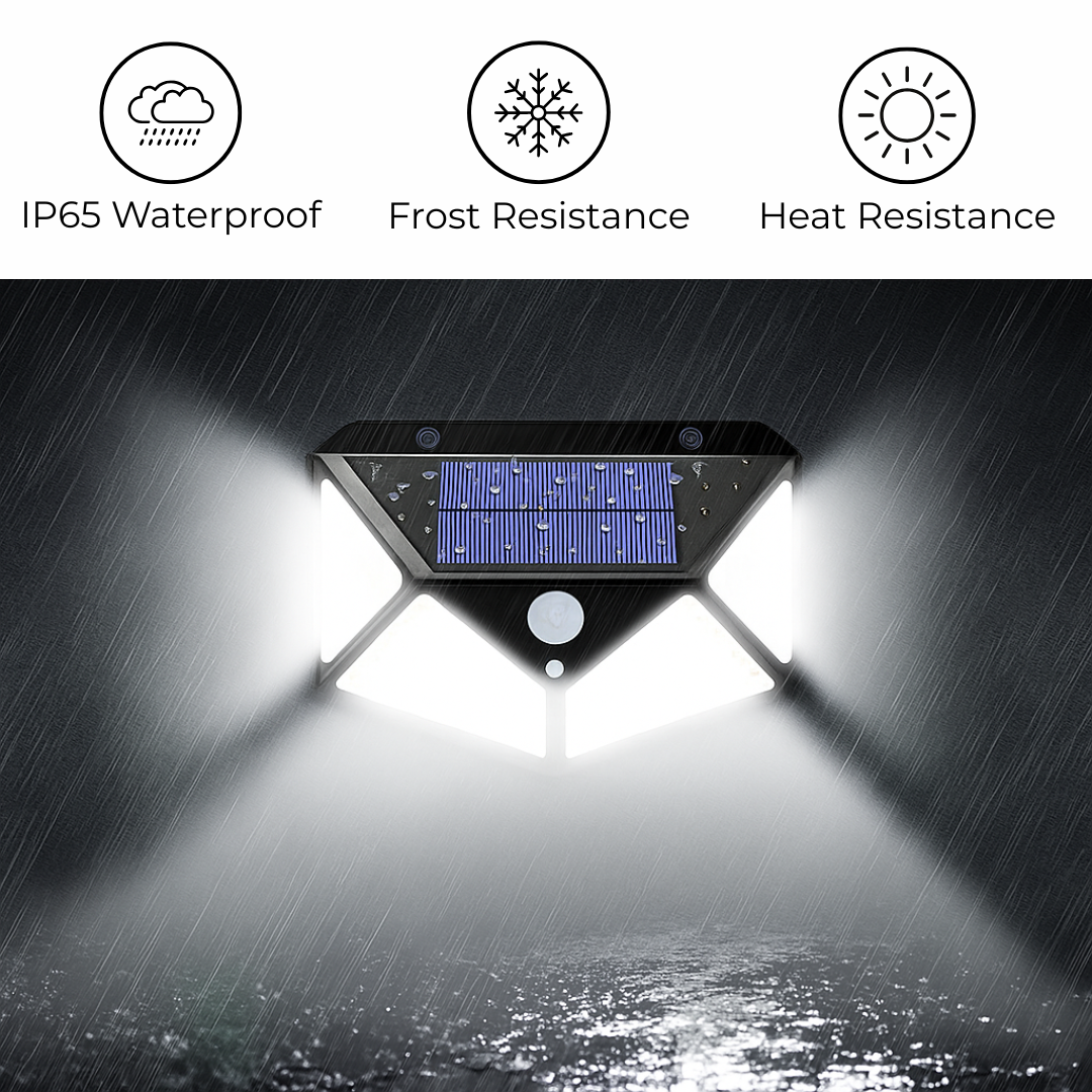 Solar Led LAMP MOTION SENSOR Wall lamp BLACK SH-100 SKU: 012