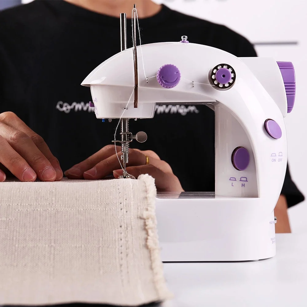 Mini electric sewing machine – portable with pedal, lighting & accessories, SKU: 229