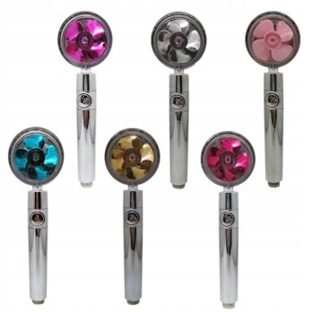 SHOWERHEAD WITH TURBINE AND FILTER- different colours, SKU: 287