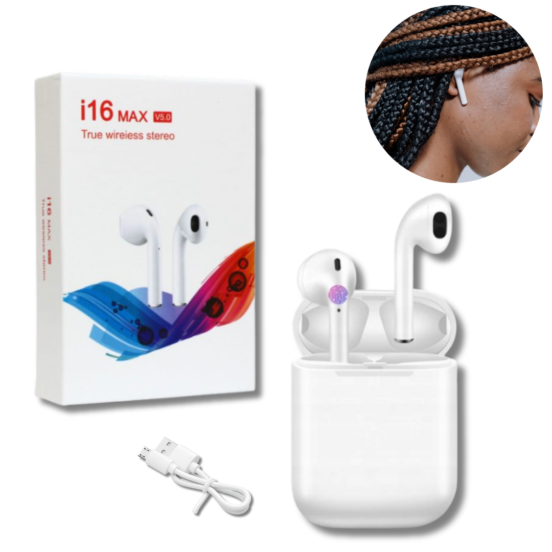 i16 MAX True Wireless Earbuds – Bluetooth V5.0, SKU: 289