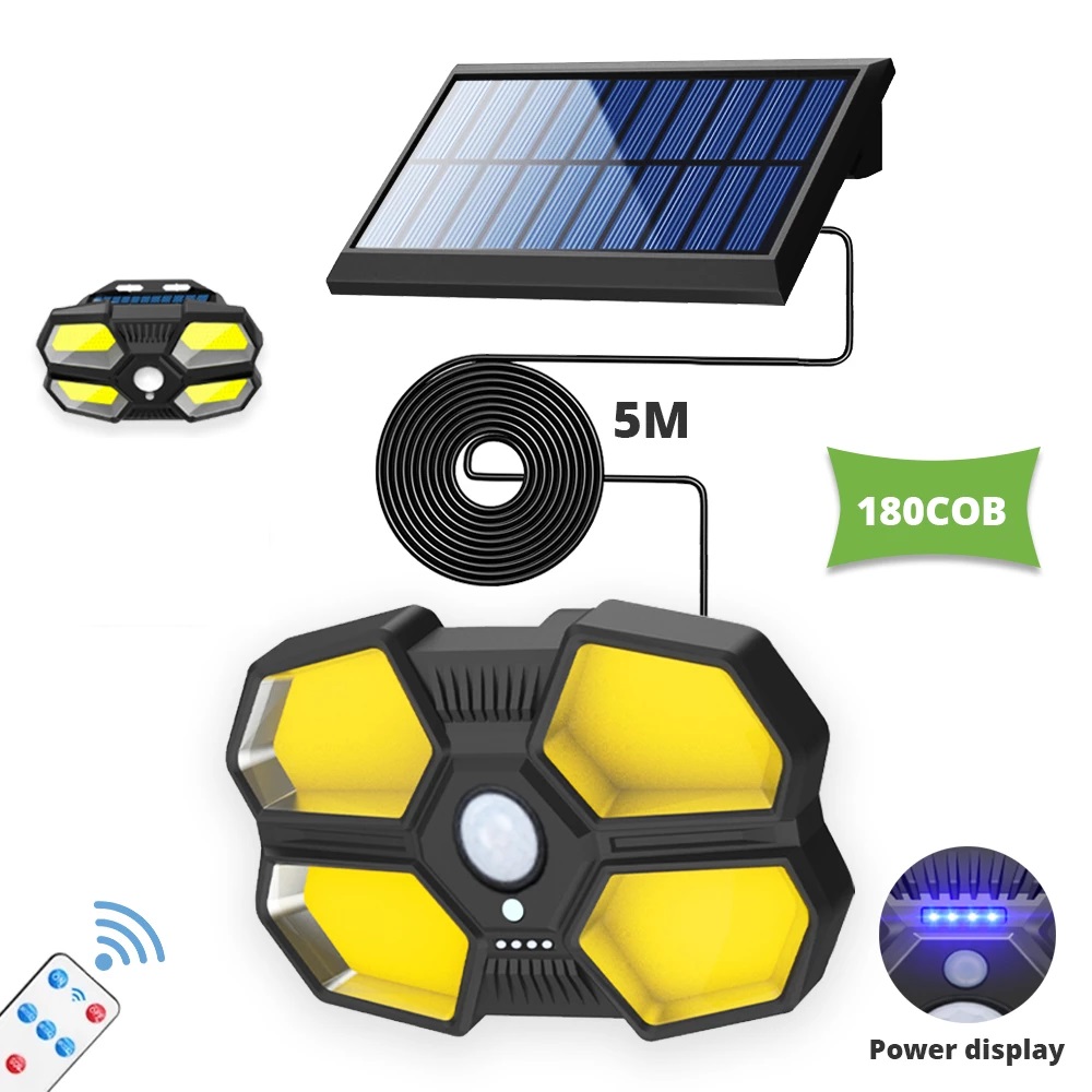 WATERPROOF 180  SOLAR LAMP + REMOTE SKU: 311