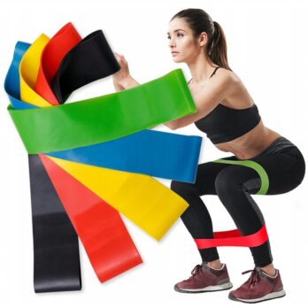 RUBBER EXERCISE BANDS 5x MINI BAND FITNESS SET SKU:020-A