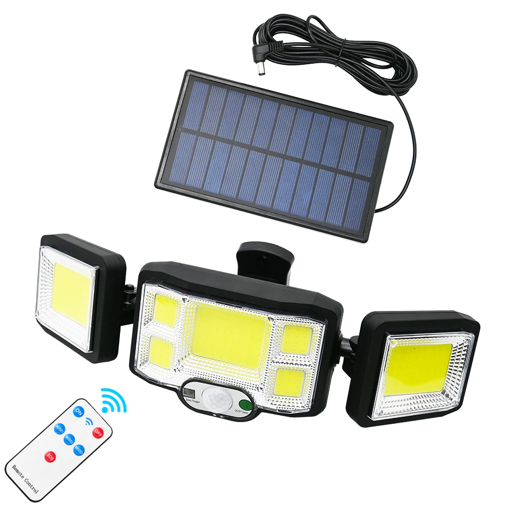 SOLAR LAMP 204 COB SEPARATE PANEL + REMOTE CONTROL SKU: 376