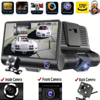 DRIVING RECORDER WITH 3 REVERSING CAMERAS FULL HD, SKU: 390