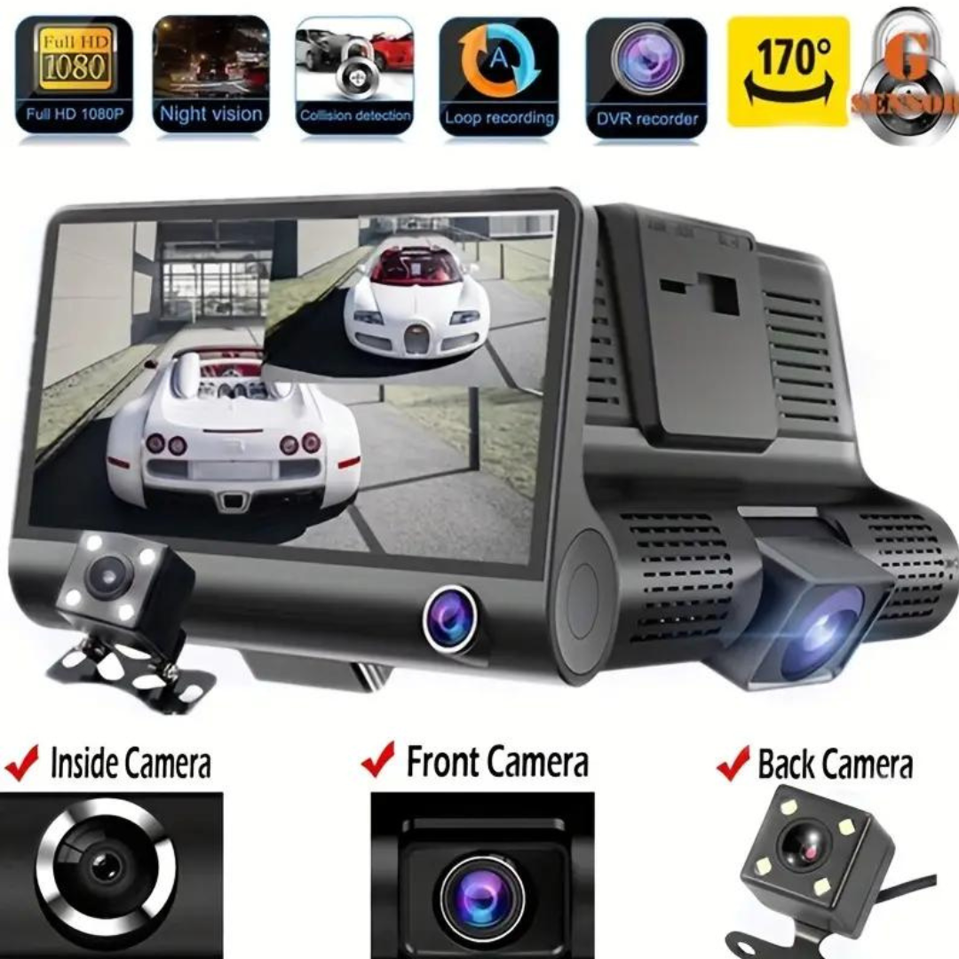 DRIVING RECORDER 3 REVERSING CAMERAS FULLHD SKU: 390