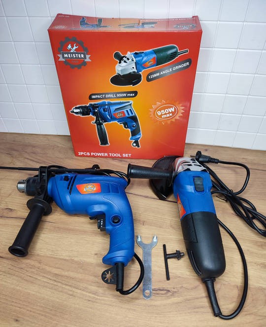 GRINDER AND IMPACT DRILL SET 950W MEISTER SKU:460