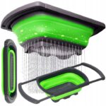 SILICONE COLANDER, FOLDABLE STRAINER SKU:480