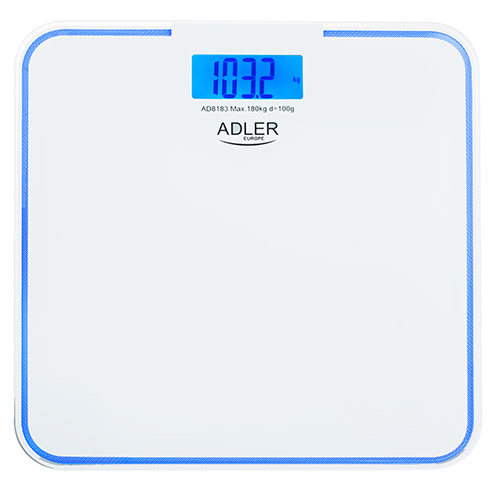 Adler Bathroom scale – 180kg – with edge illumination SKU: AD 8183