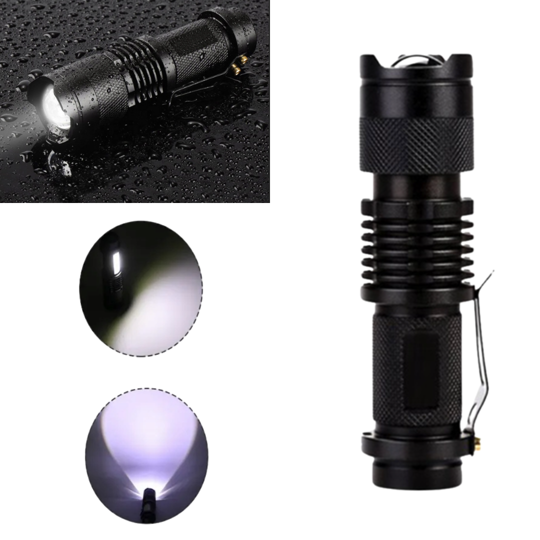 PROFESSIONAL LED TACTICAL FLASHLIGHT – HIGH POWER, WATERPROOF AND DURABLE, SKU: 2014
