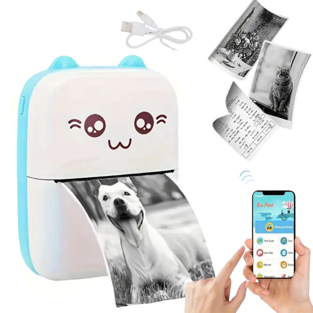 WIRELESS MINI MOBILE PRINTER FOR PHOTOS, NOTES, LEARNING, SKU: 2090