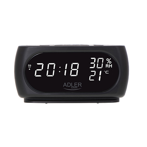 Adler LED clock with thermometer SKU: AD 1186