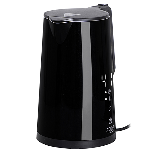 Adler black LED electric kettle with temperature control 1.7L STRIX SKU: AD 1345