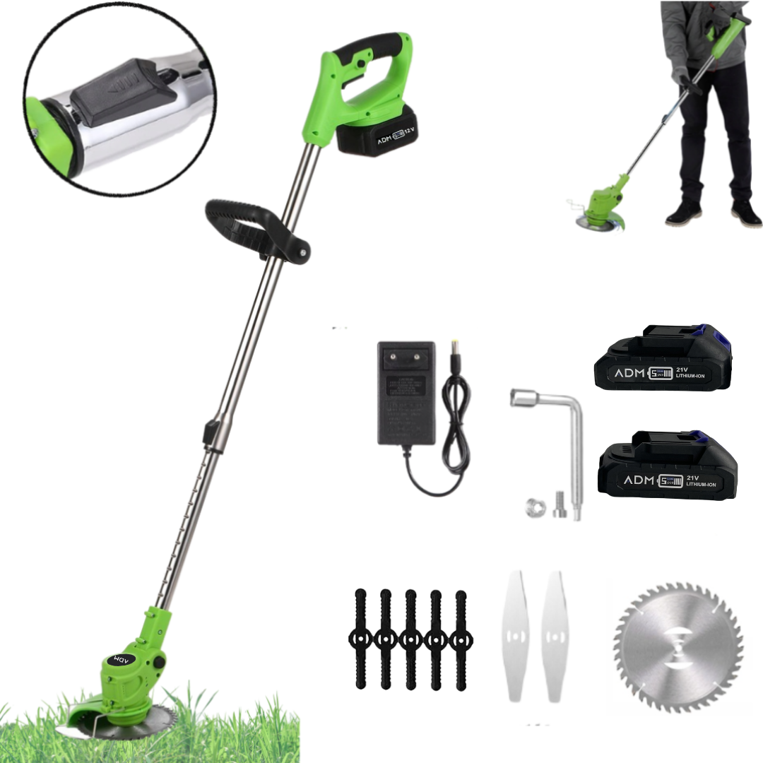 ADM CORDLESS Lawn TRIMMER WITH LITHIUM BATTERY + 2 BATTERIES, SKU: 456