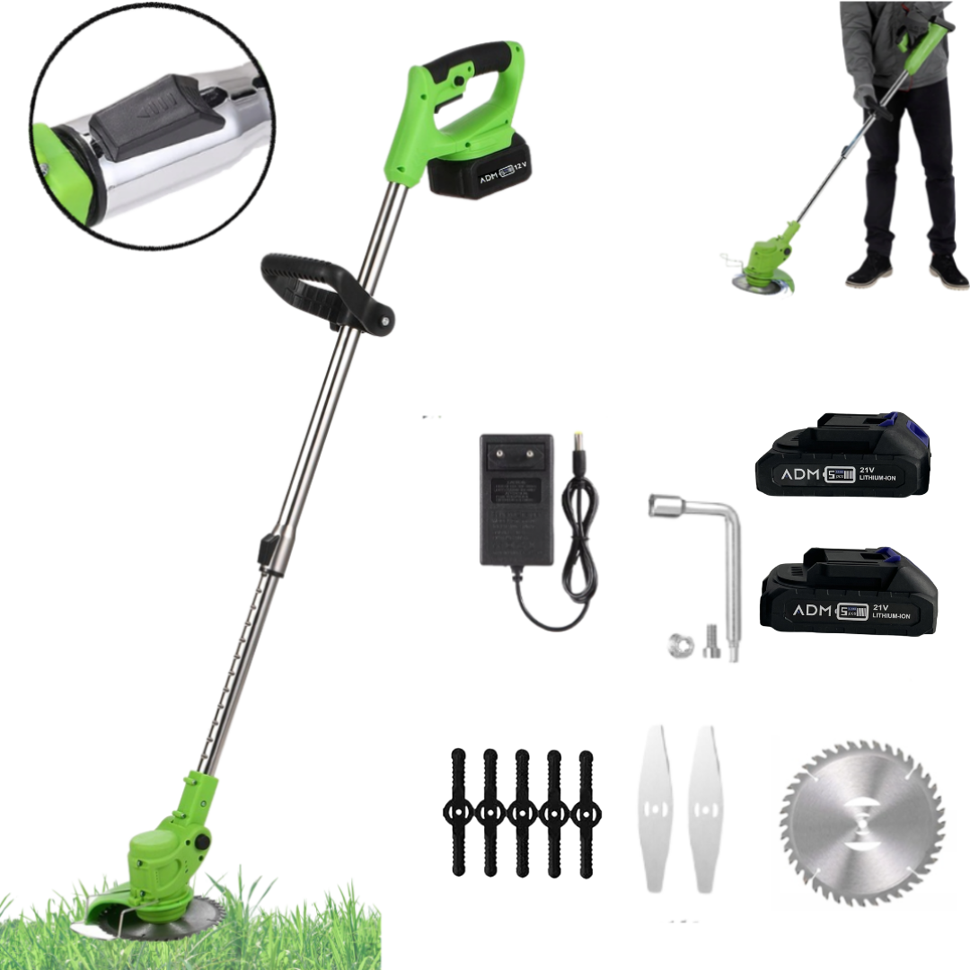 ADM CORDLESS Lawn TRIMMER WITH LITHIUM BATTERY + 2 BATTERIES, SKU: 456