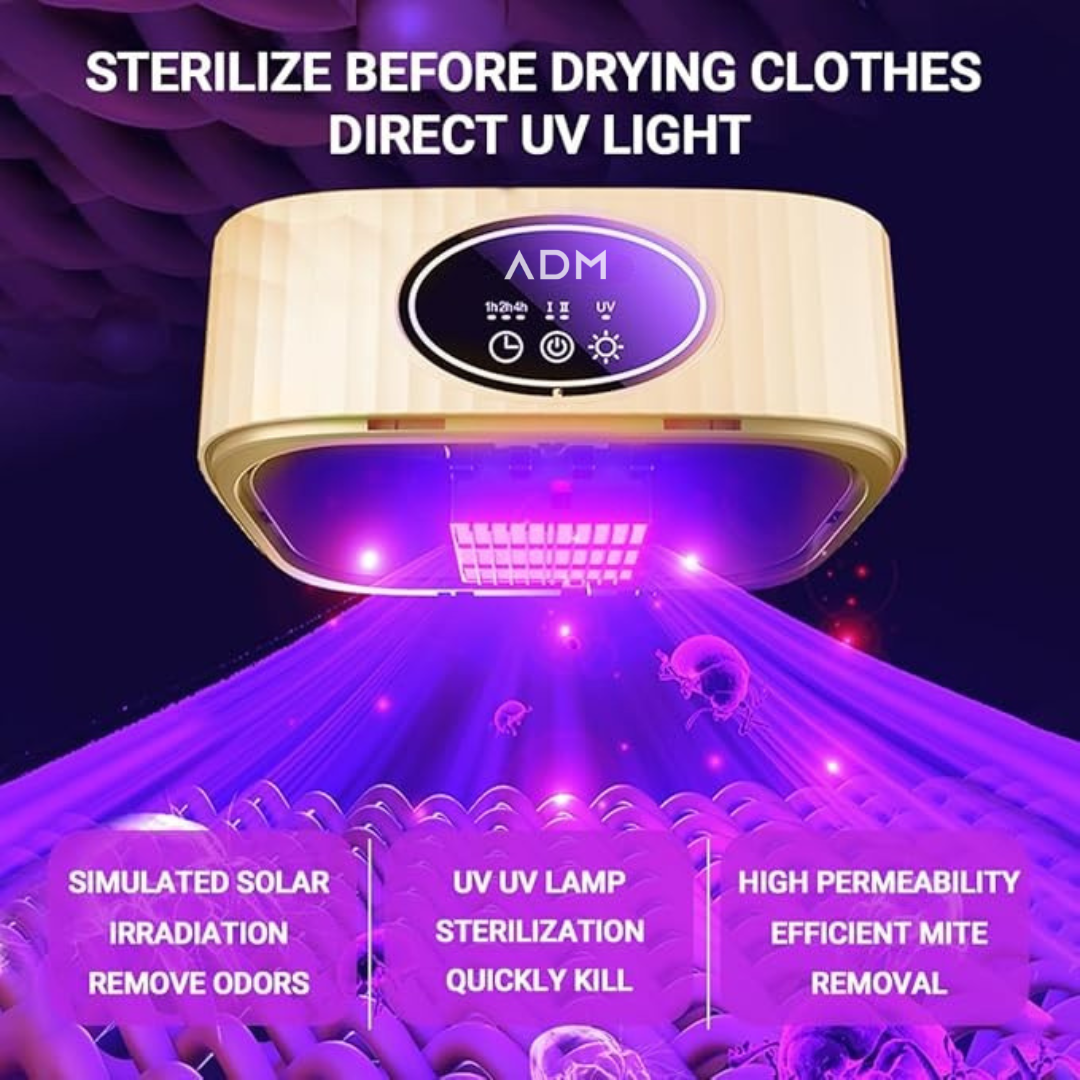 FOLDING PORTABLE CLOTHES DRYER ADM WITH TIMER 600W, SKU: 6014