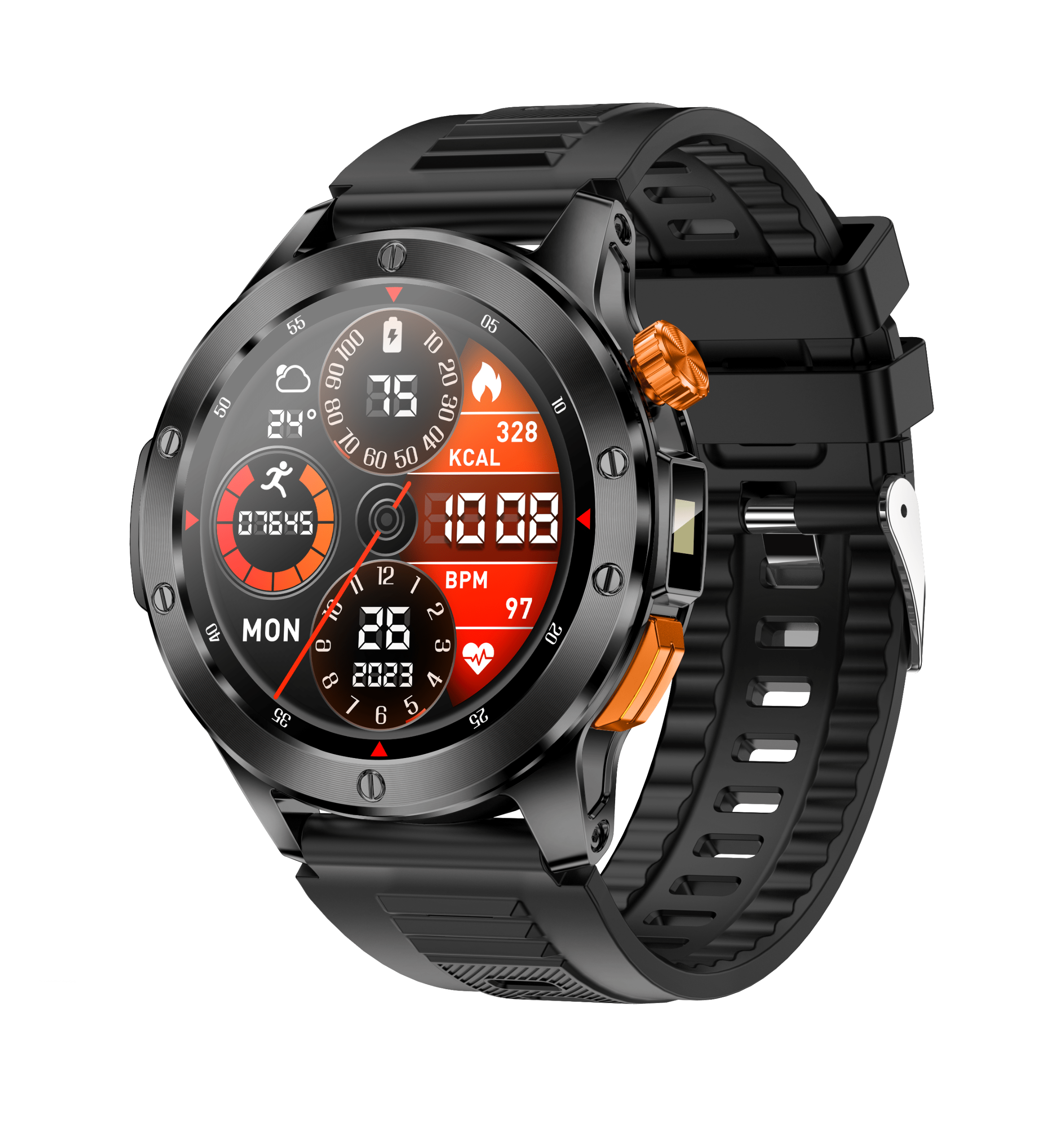 SMARTWATCH V21 WITH FLASHLIGHT AND 100+ SPORTS MODES, SKU: 6092