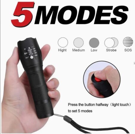 5 modes of a flashlight