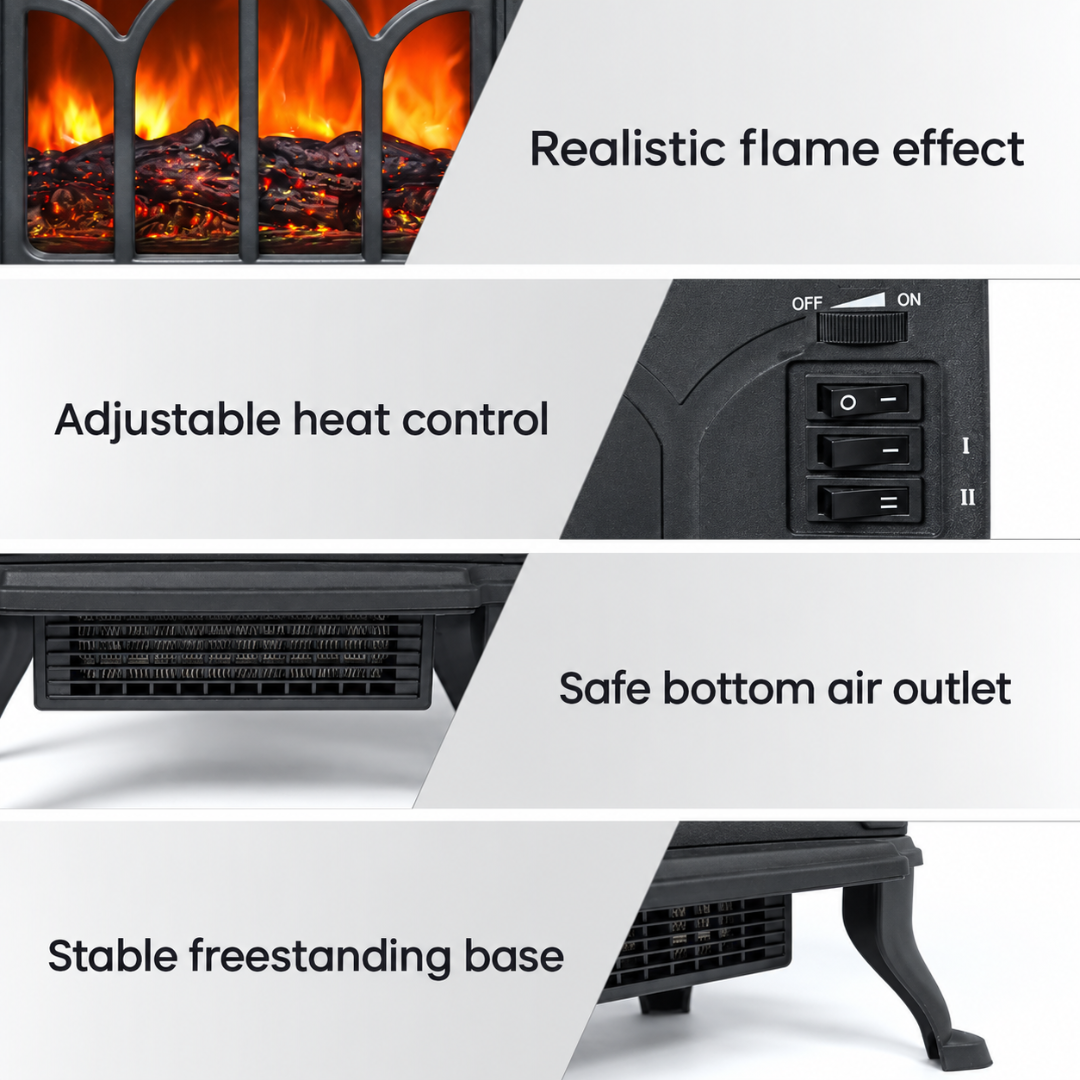 ADM 3D flame fireplace - 2in1 heater&blower, SKU: 2077 - Image 6