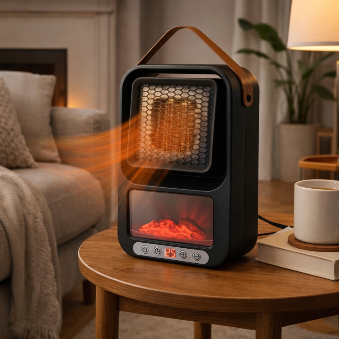 Portable Electric heater with LED Fireplace| Remote included, SKU: 6073