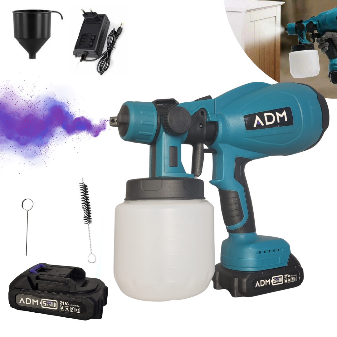 ADM Cordless Paint Sprayer 21V with 2 lithium batteries, SKU: 537