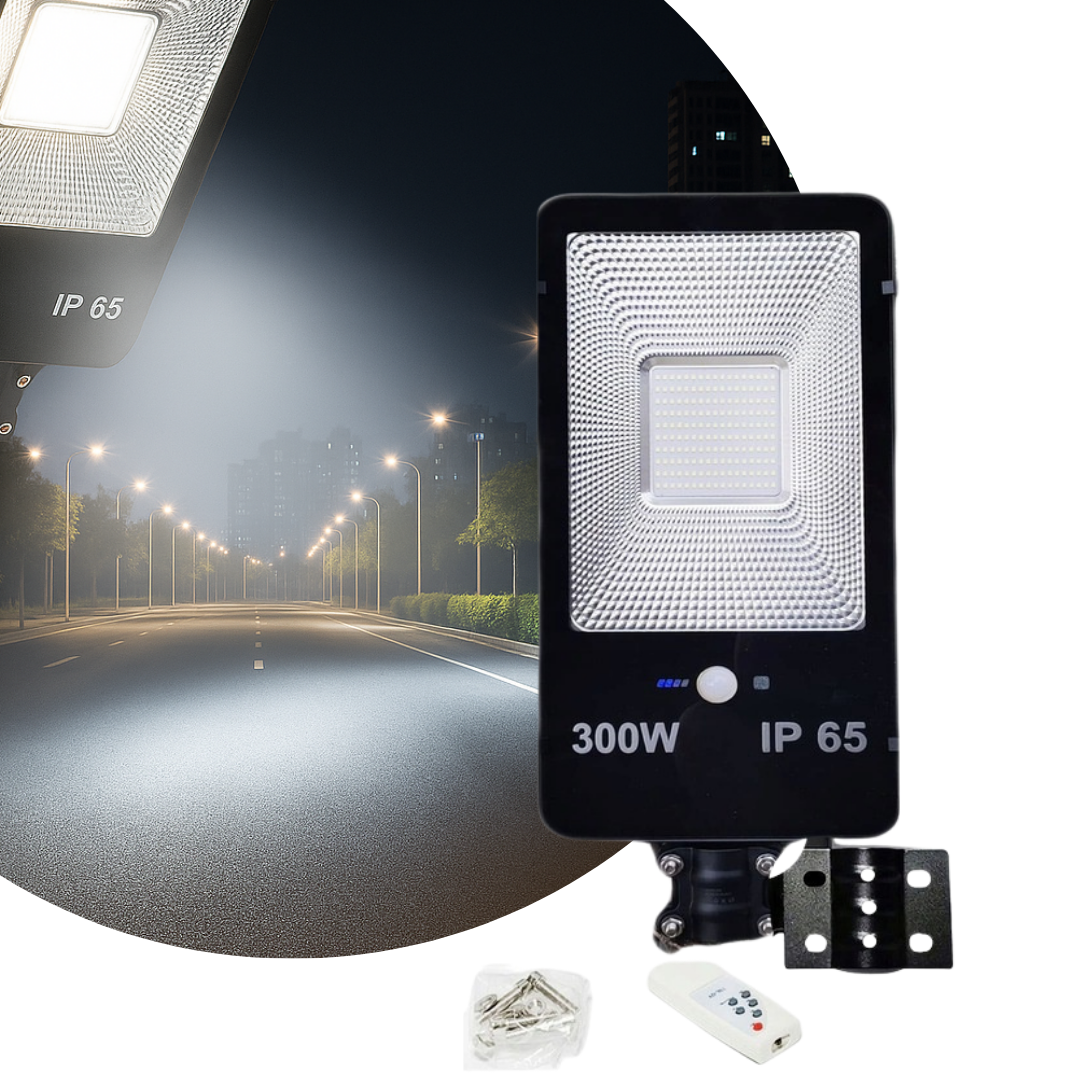 300W SOLAR STREET LAMP WITH REMOTE LED 3246, SKU :100