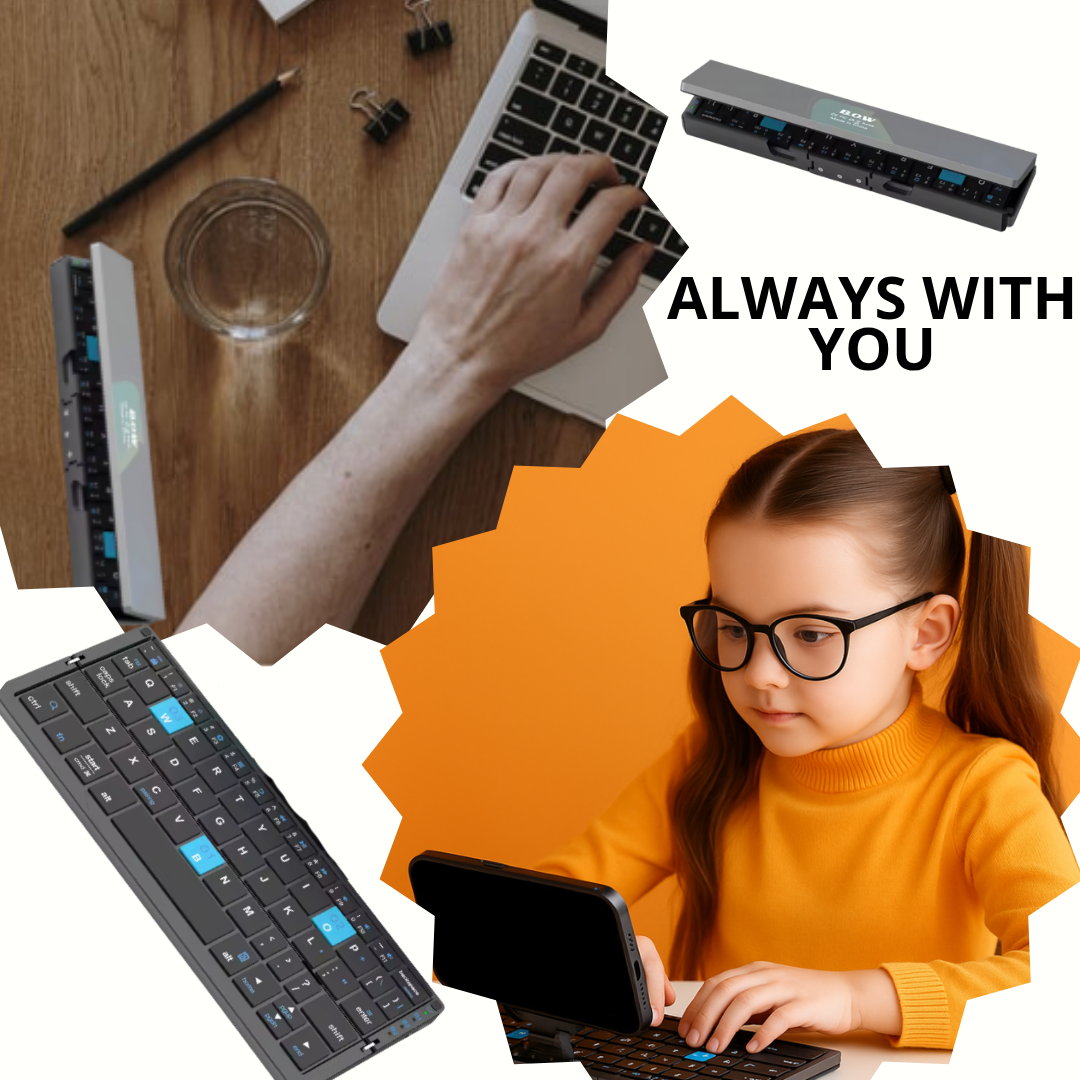 ULTRA-THIN FOLDABLE WIRELESS KEYBOARD, SKU: 531