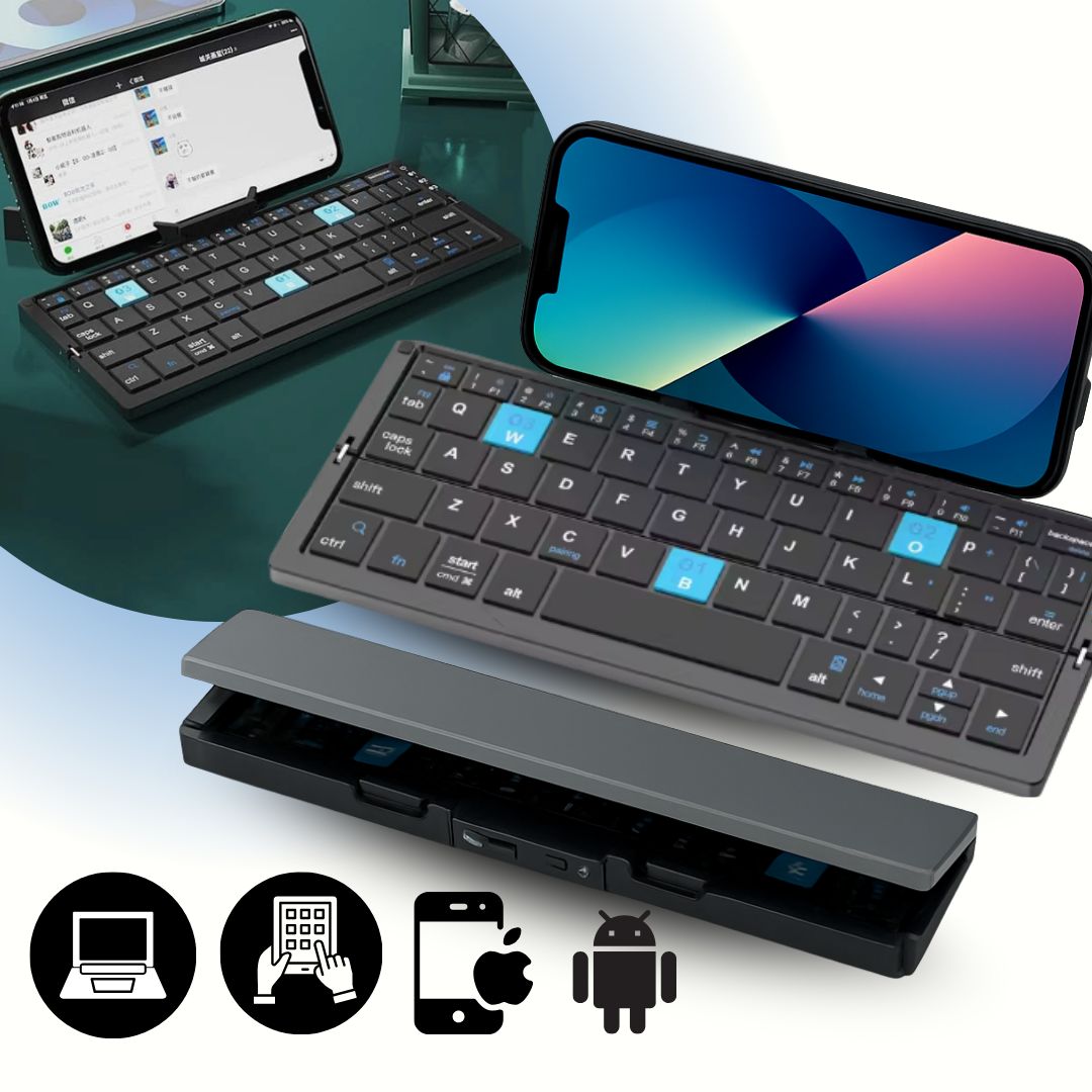 ULTRA-THIN FOLDABLE WIRELESS KEYBOARD, SKU: 531