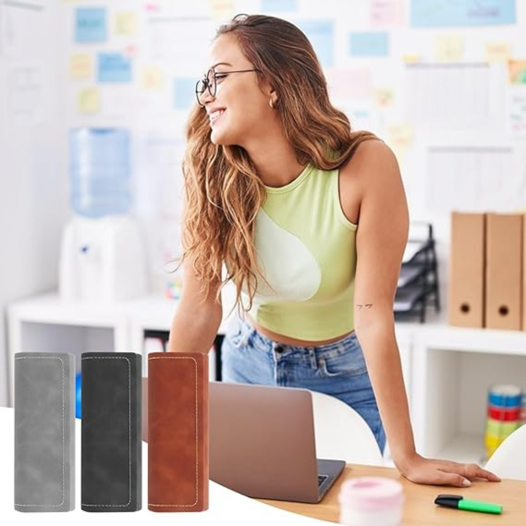 Premium PU Leather Glasses Case Set- different colours, SKU:7016