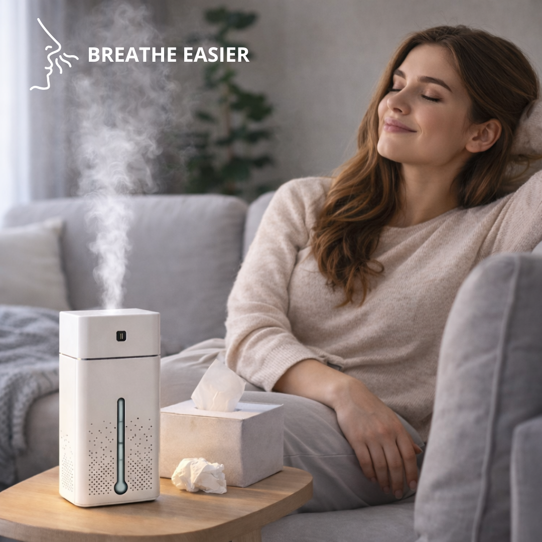 Ultrasonic Big Air Humidifier 1L – For People with Allergies, SKU: 004