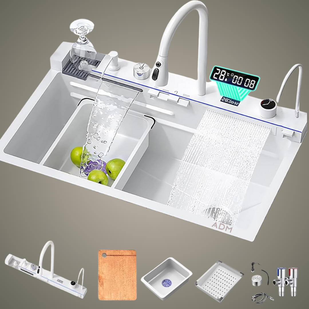 ADM SMART KITCHEN SINK WITH PULL-OUT FAUCET, SKU:587
