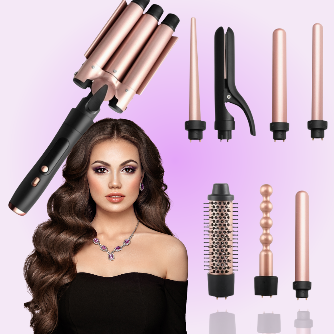 PROFESSIONAL CERAMIC HAIR STYLING KIT 8in1, SKU: 086