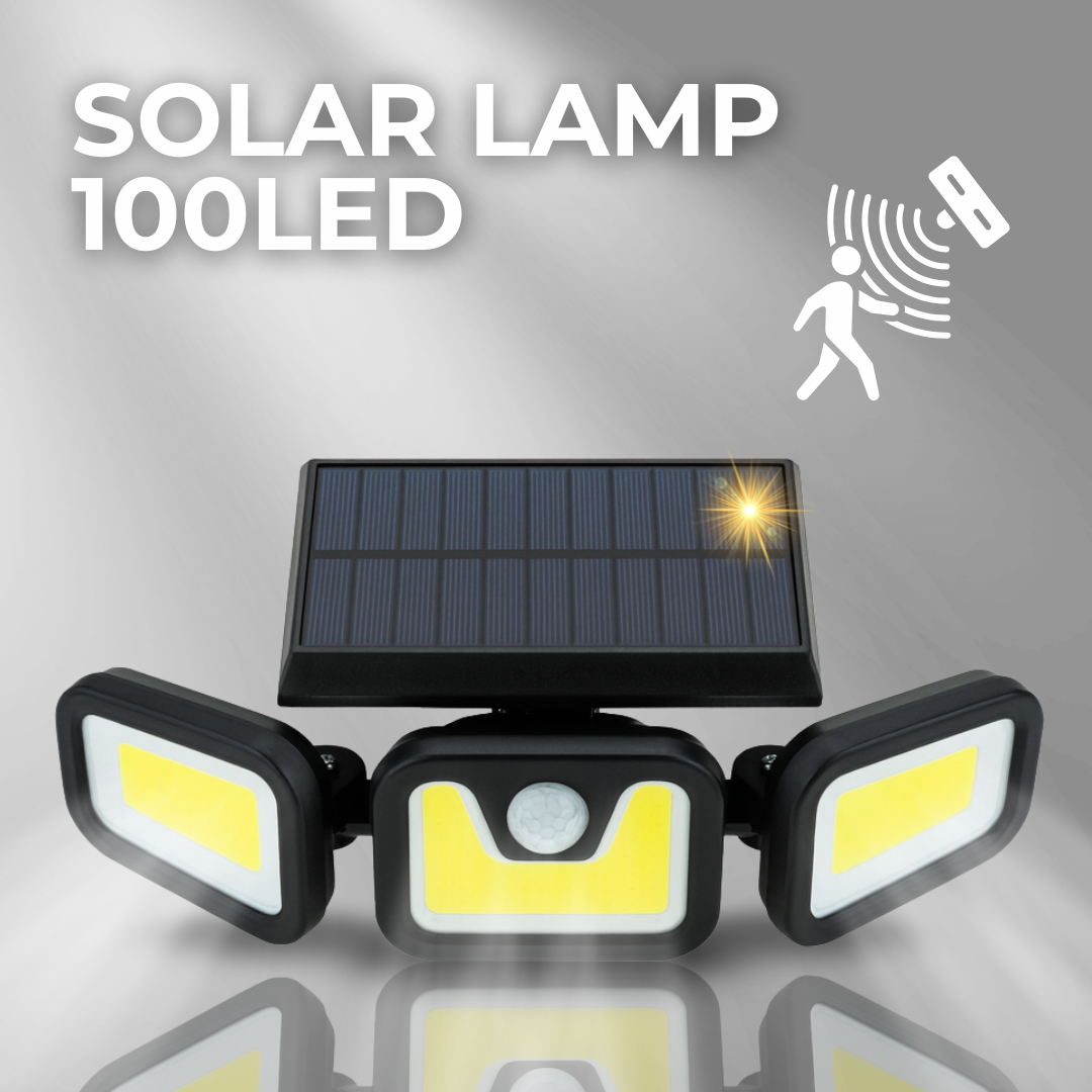 SOLAR HALOGEN LAMP 100LED TWILIGHT MOTION DETECTOR SKU:307