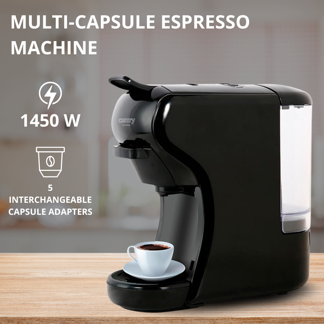 Camry black Multi-Pressure multi-capsule coffee machine , SKU:CR 4414