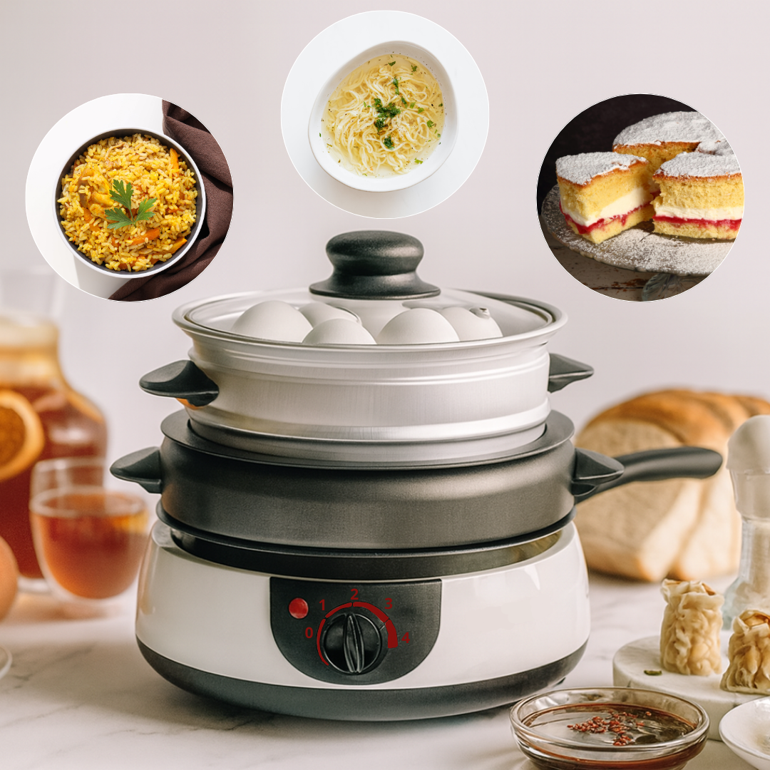 1,5L Multicooker – 8 Functions: Steam, Fry, Boil, Bake and More, SKU: 2127