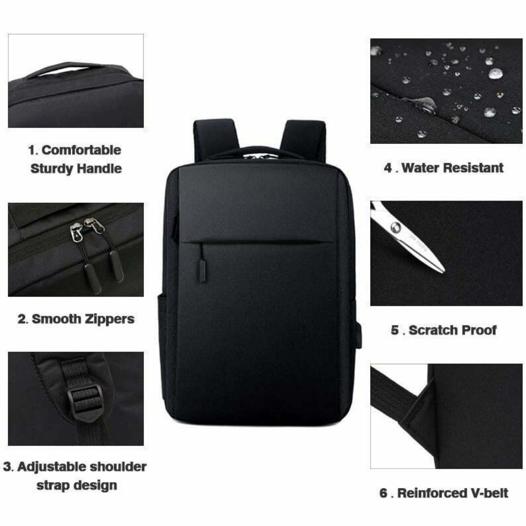 Anti-theft Waterproof Backpack with USB Port, SKU:2038