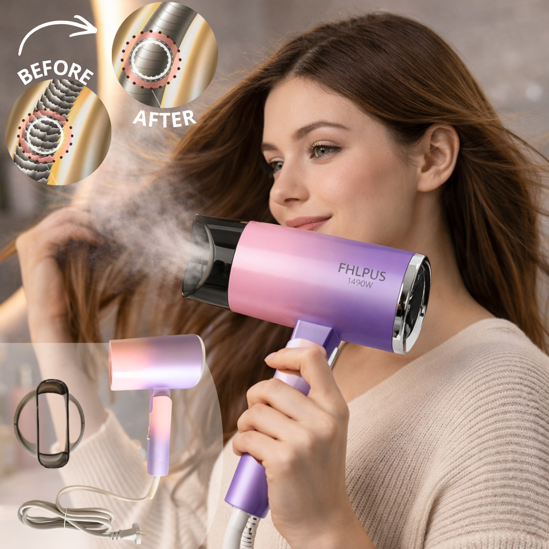 Compact Foldable Gradient Hair Dryer, SKU:7051