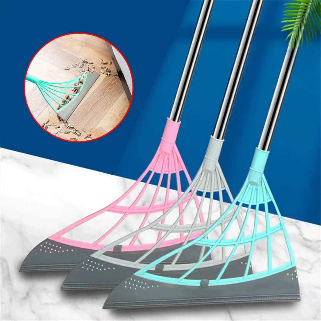 MAGICBROOM – MAGIC RUBBER BROOM WITH SQUEEGEE-different colours SKU: 388