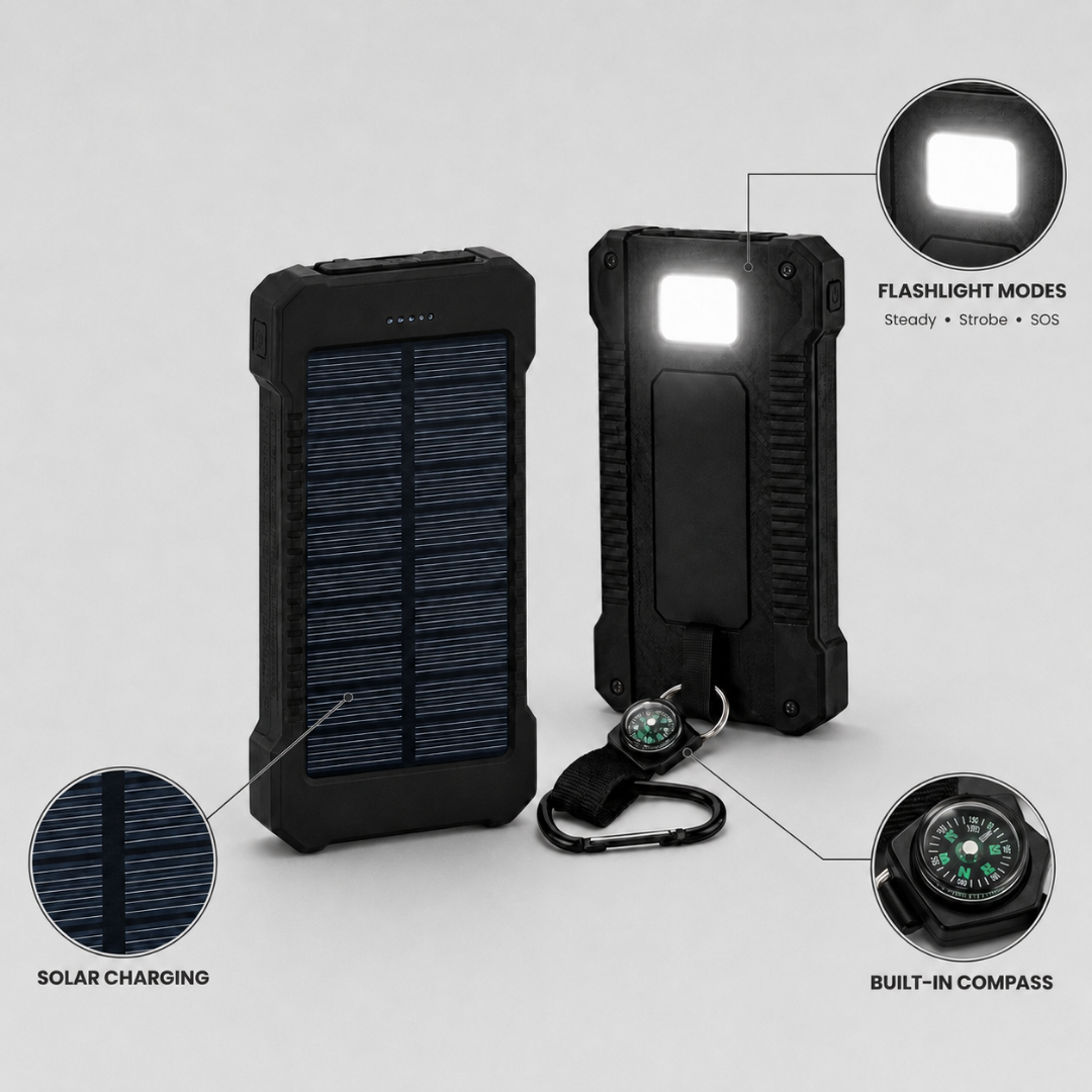 SOLAR POWERBANK Compass - 8 000 mAh , SKU: 352 - Image 3