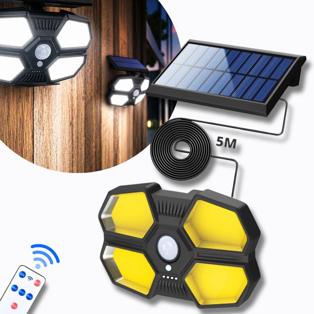 WATERPROOF SOLAR LAMP WITH REMOTE CONTROL – 108 LED, SKU: 311