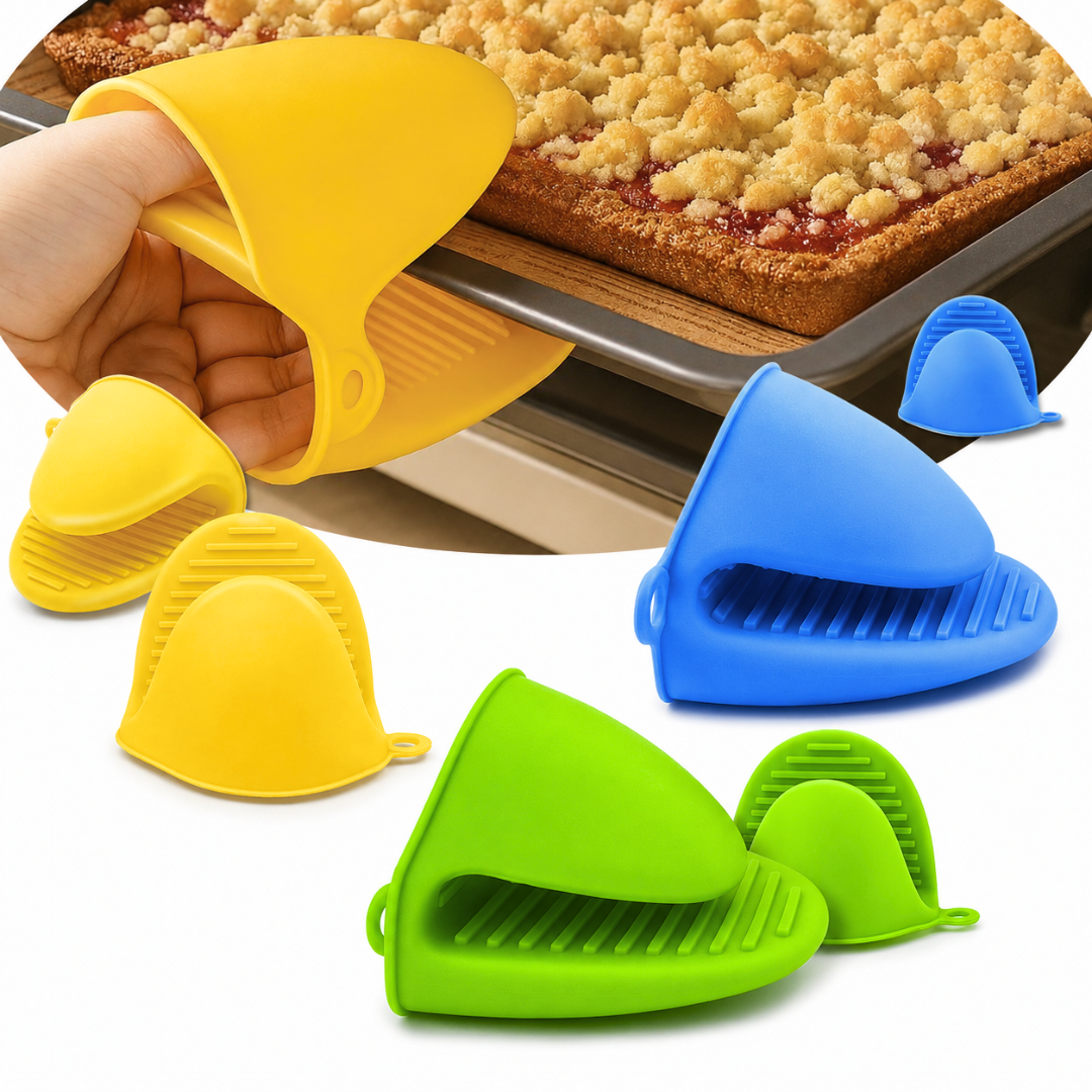 Heat-Resistant Silicone Kitchen Gloves – 3 colours-1 Pair (2pcs),  SKU: 006