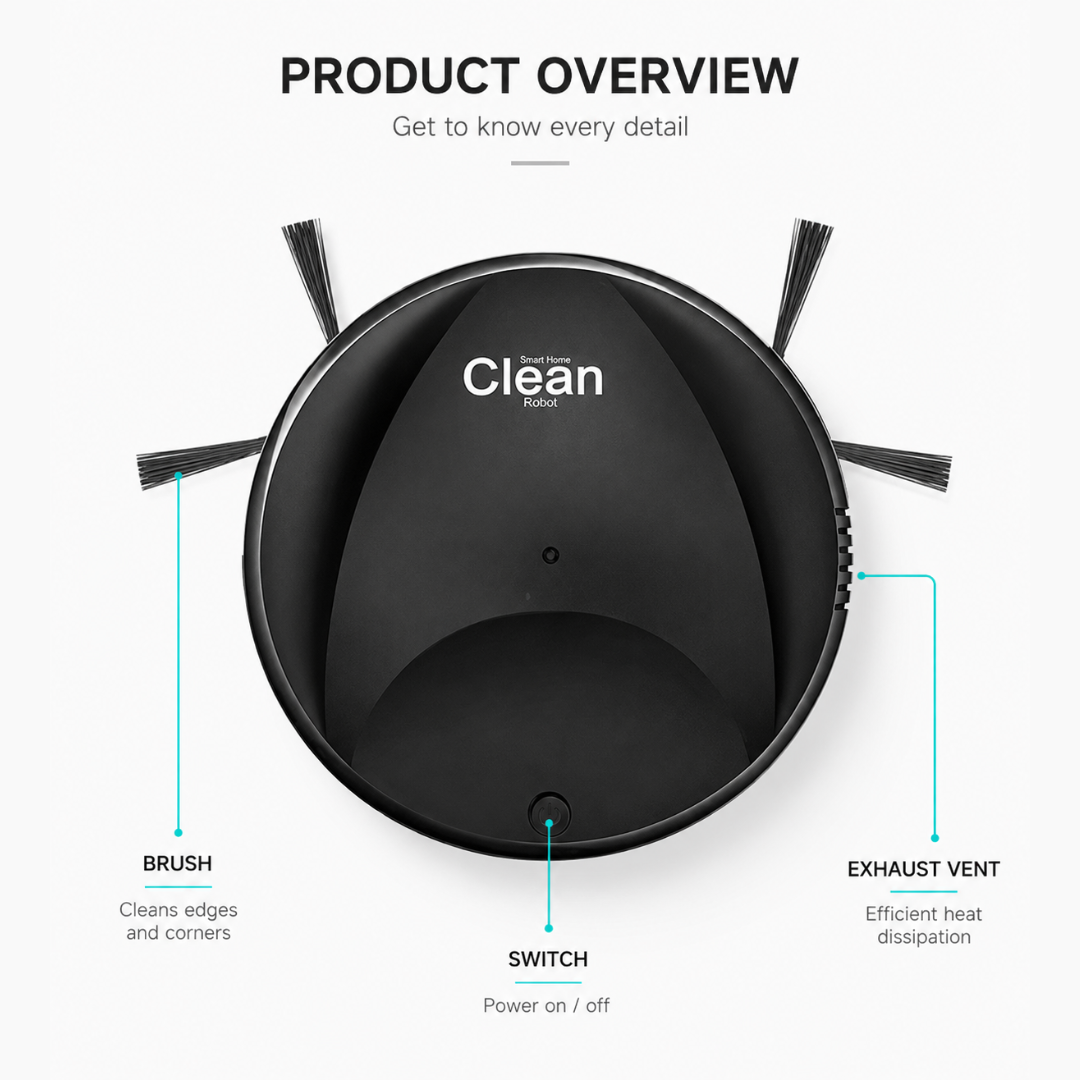 Compact Robot Vacuum cleaner, SKU: 317 - Image 4