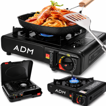 ADM Portable Gas Stove in Black Color, SKU: 457