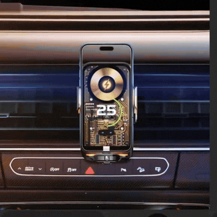 15W car phone holder with wireless charging, SKU:7066