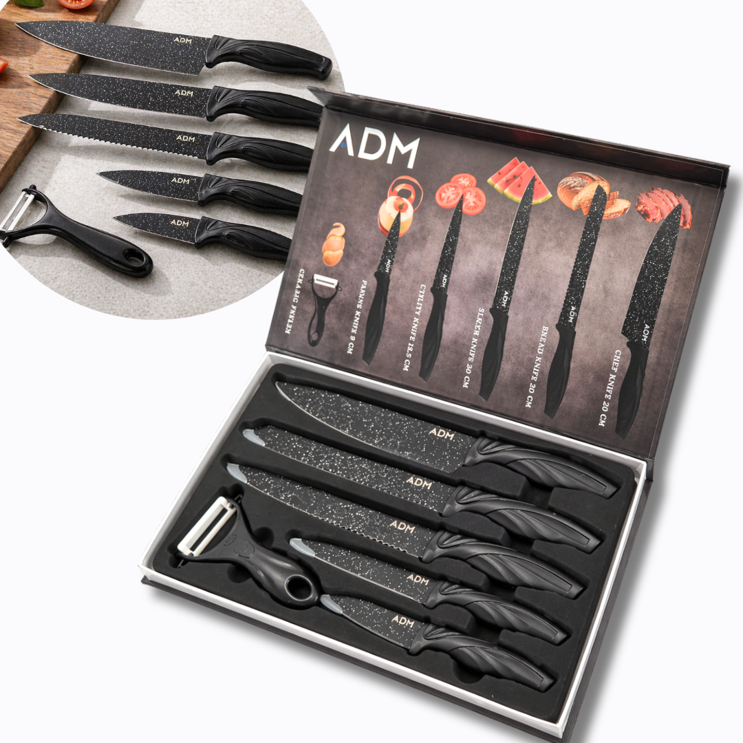 ADM Ceramic kitchen 6-Piece Knife Set, SKU: 7063