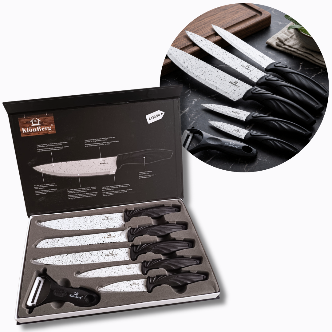 KlönBerg kitchen 6-Piece Knife Set, SKU: KB 3203
