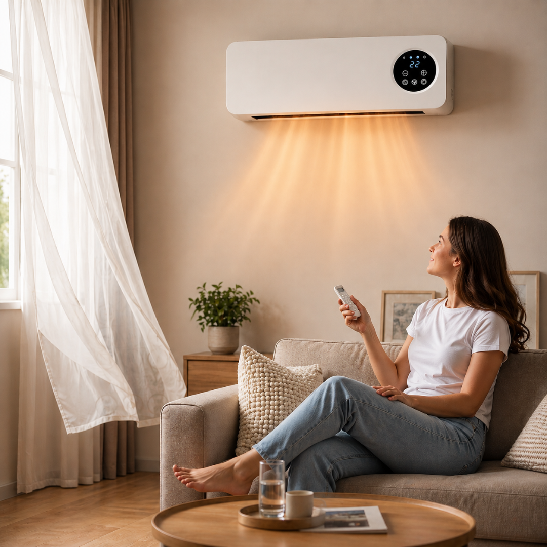 Weber Wall Mounted Air Curtain 2000W | Heating Mode | LED Display | Remote, SKU: ZYY-PTC06 - Image 5