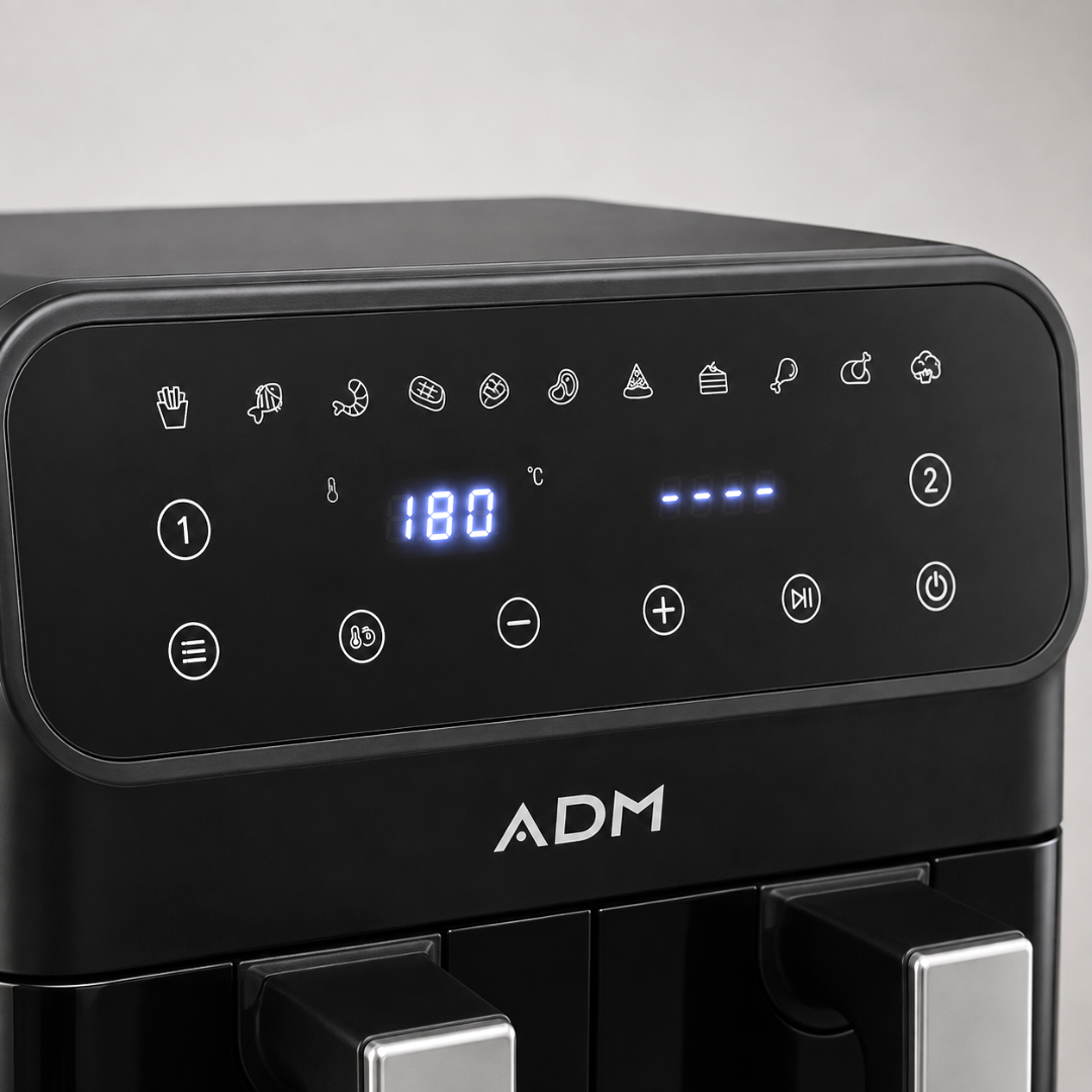 ADM Double Air Fryer – 2-baskets 8L, SKU: 550 - Image 6