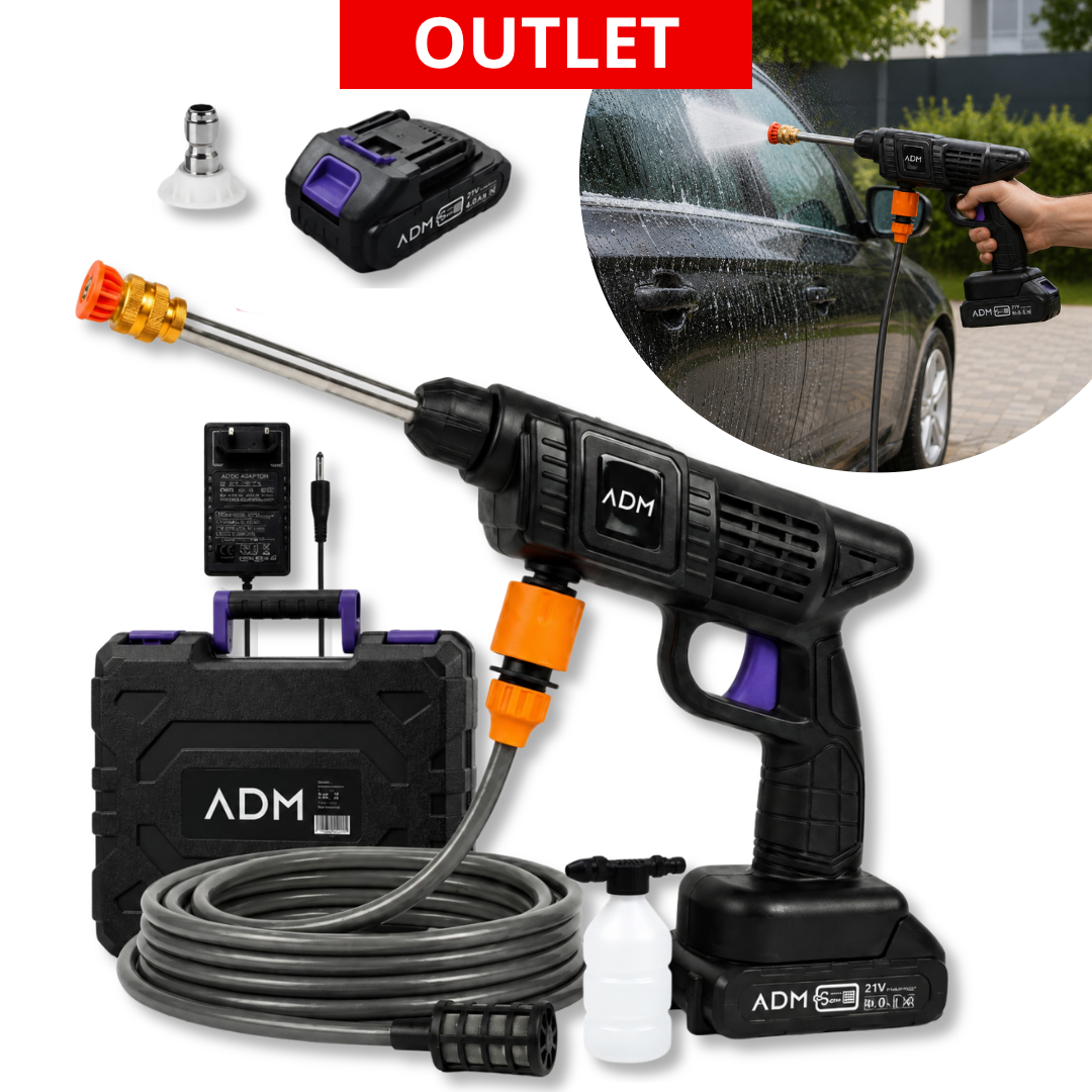 ADM WIRELESS MINI PRESSURE WASHER + 2 BATTERIES, SKU: 431_boxdmg | OUTLET