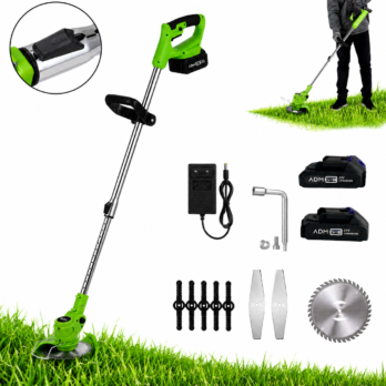 ADM CORDLESS Lawn TRIMMER WITH LITHIUM BATTERY + 2 BATTERIES, SKU: 456