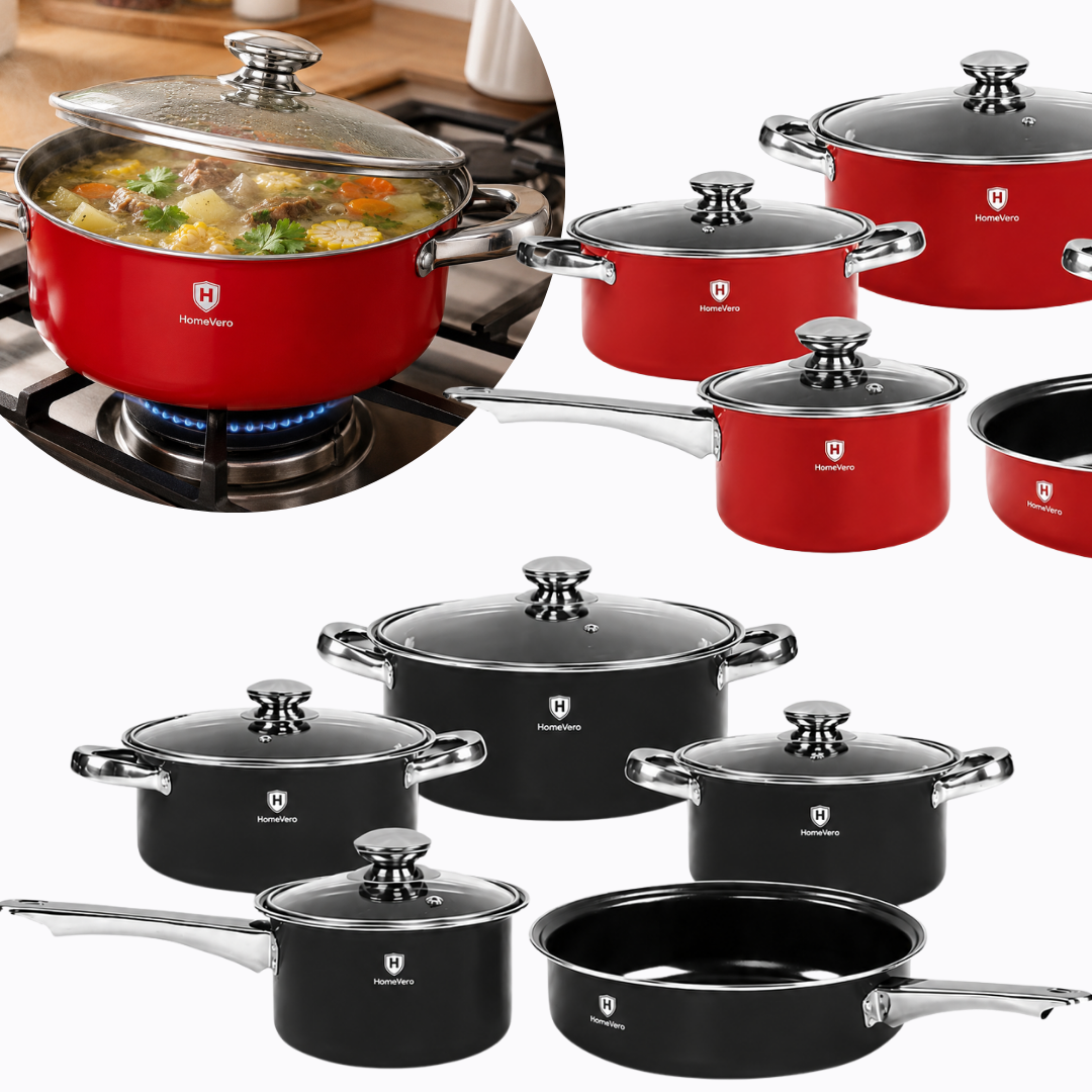 HomeVero 9-Piece Carbon Steel Cookware Set, SKU: 602